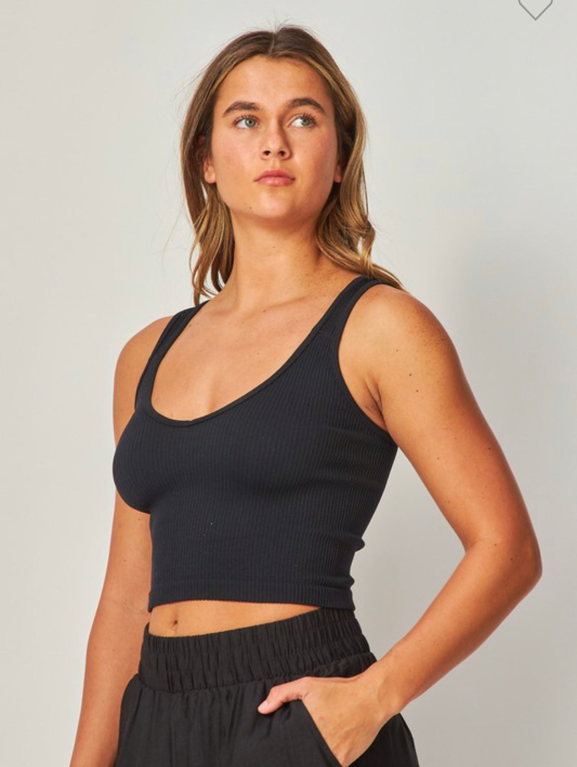 Ribbed Seamless Crop Top/Bra
