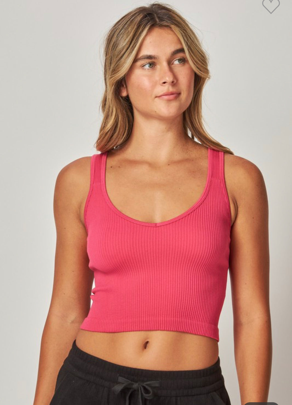 Ribbed Seamless Crop Top/Bra