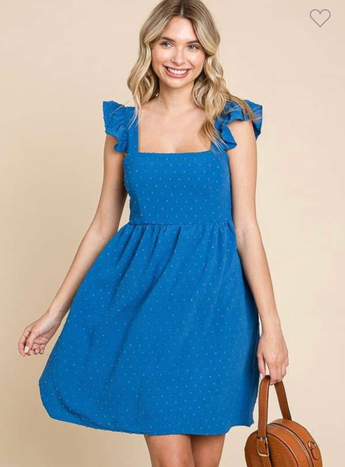 Swiss Dot Blue Dress