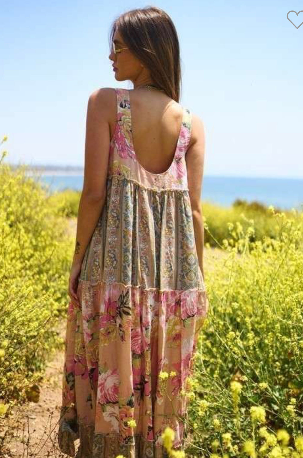 Boho Mixed Print Maxi Dress