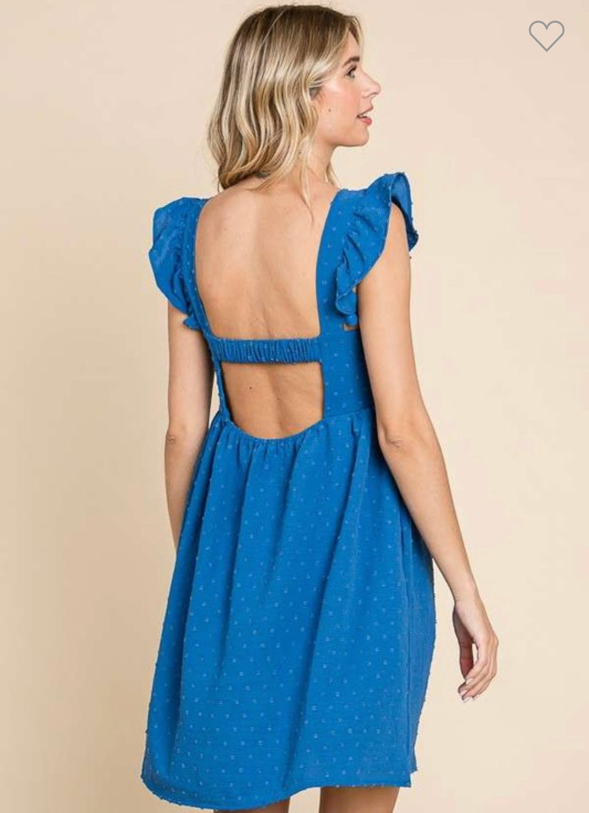 Swiss Dot Blue Dress