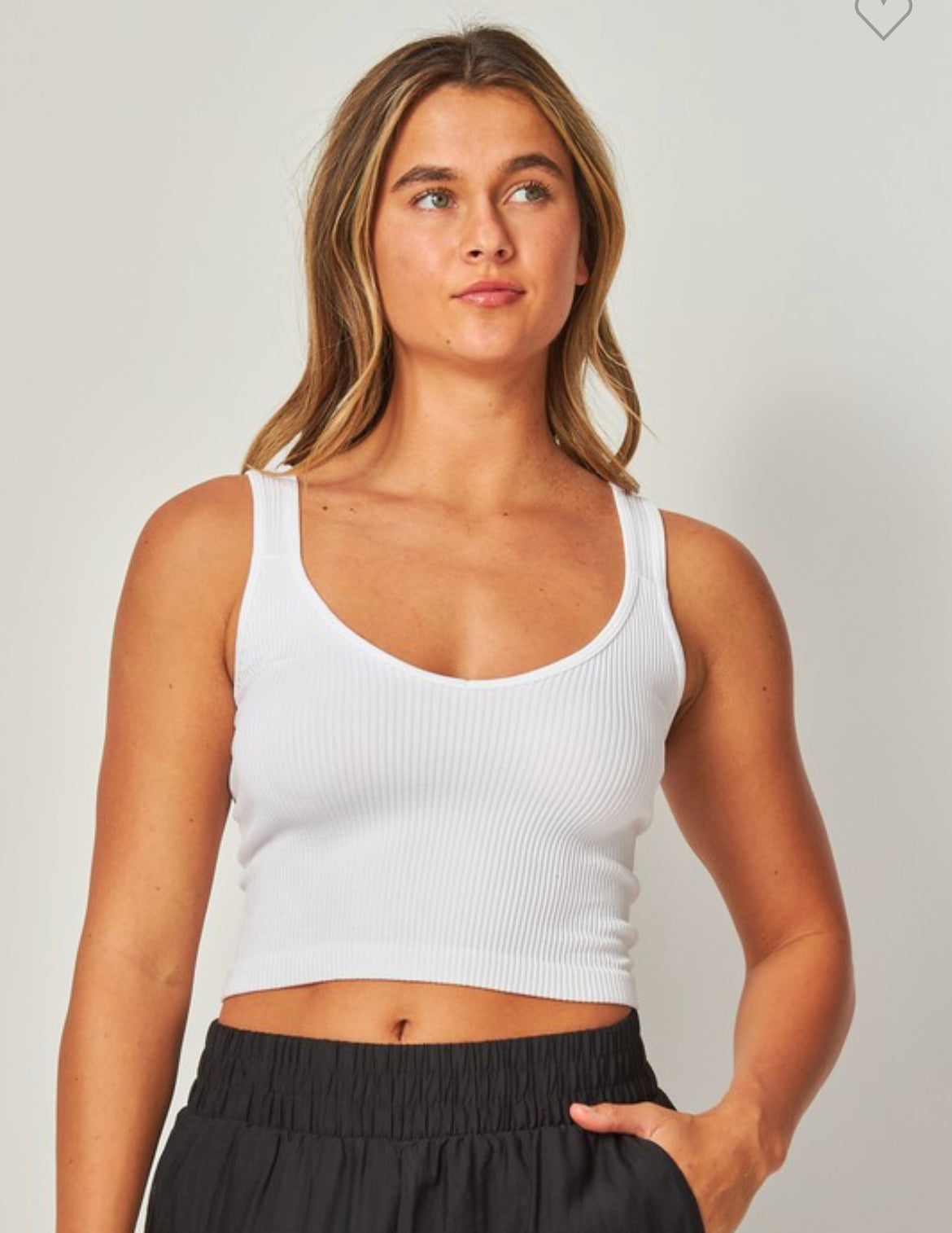 Ribbed Seamless Crop Top/Bra