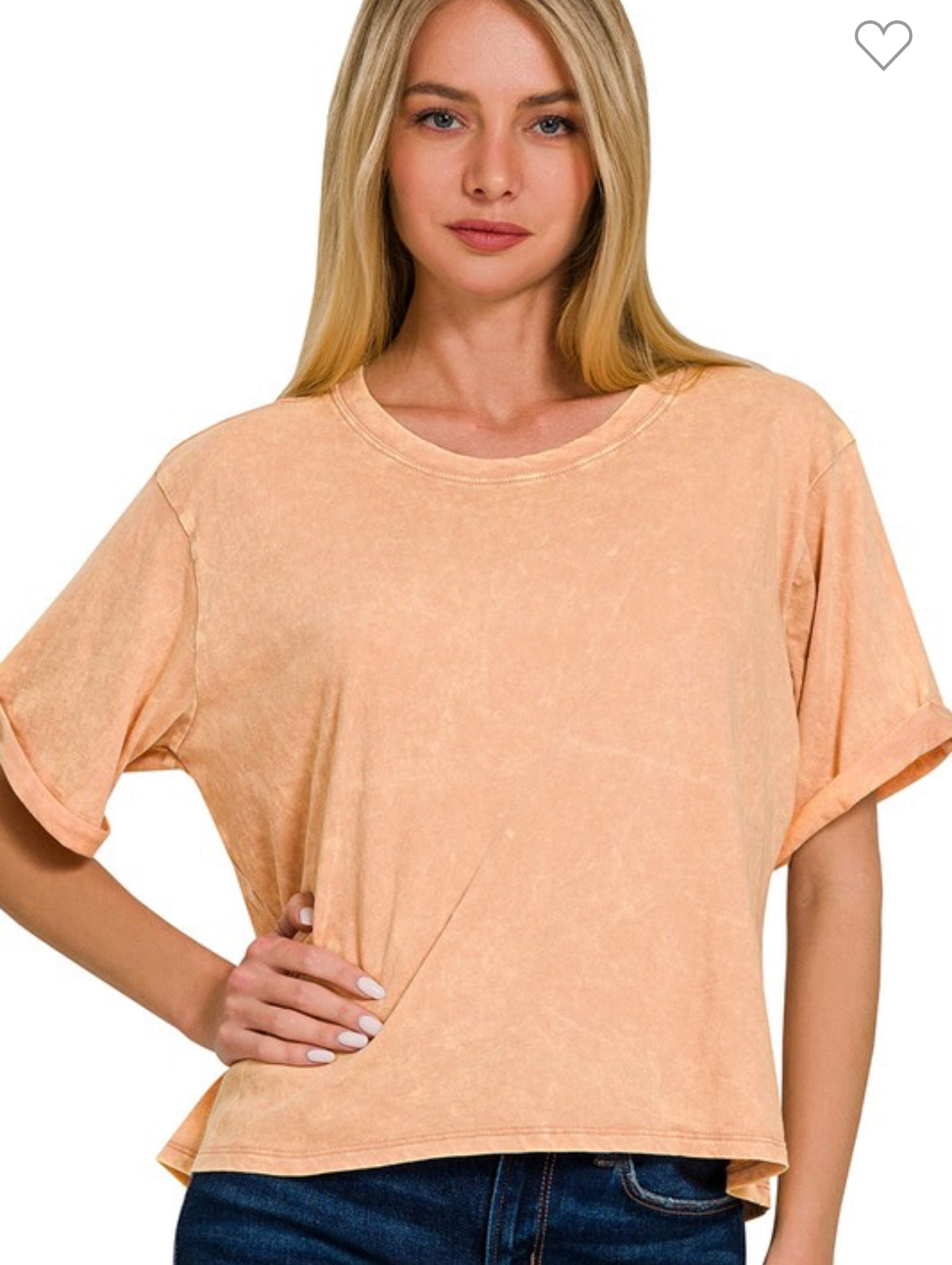 Acid Wash Cropped tee