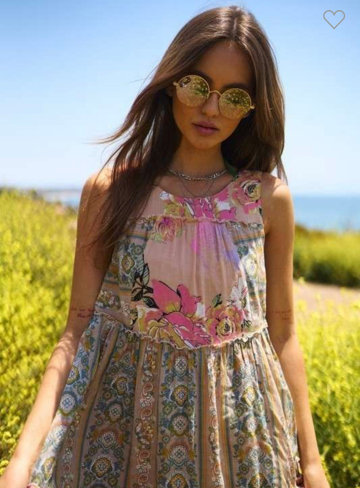 Boho Mixed Print Maxi Dress