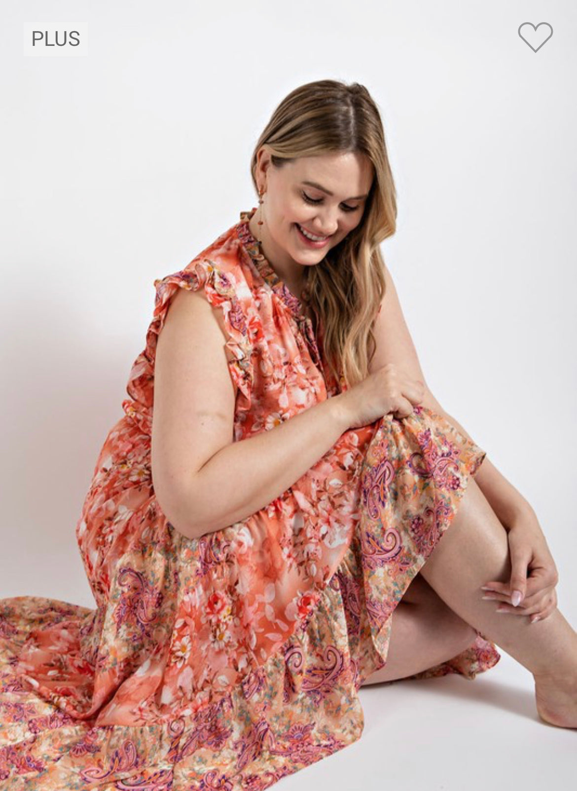 Curvy Floral Tiered Sun Dress