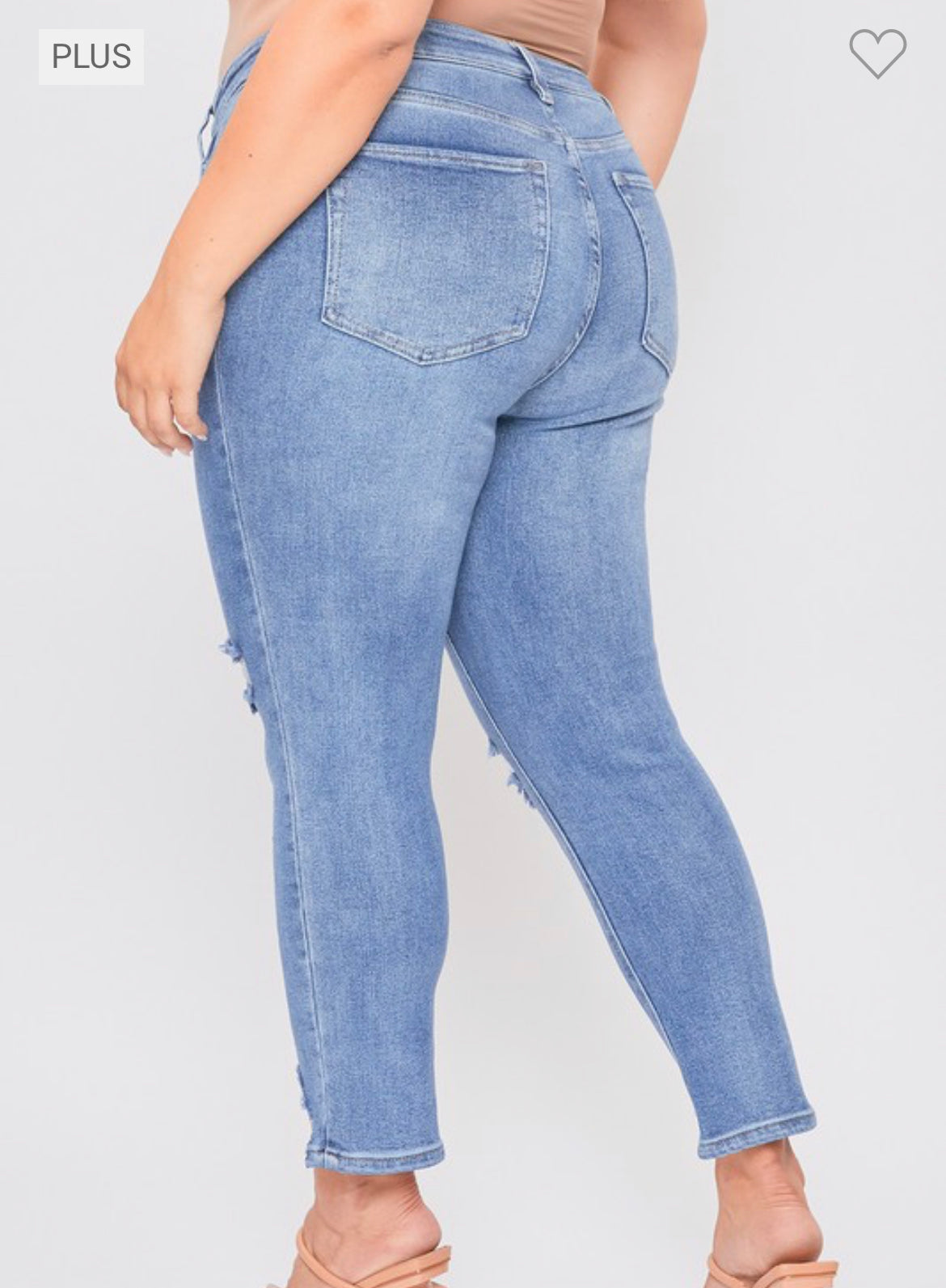 Curvy Slim Straight Ankle Jeans