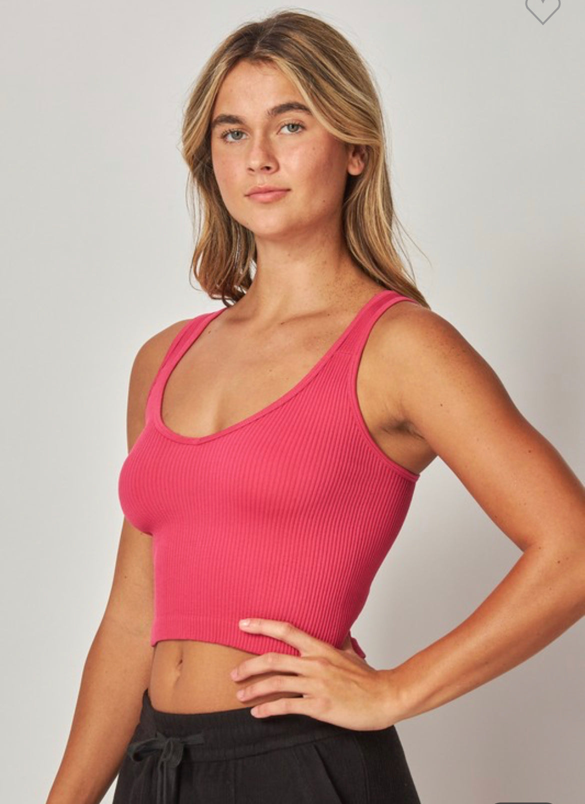 Ribbed Seamless Crop Top/Bra