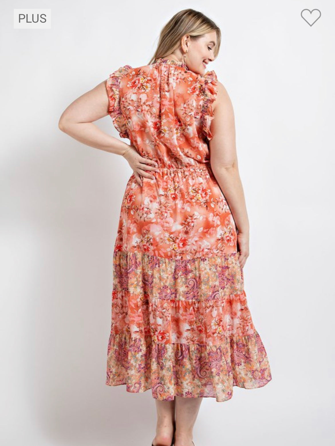 Curvy Floral Tiered Sun Dress