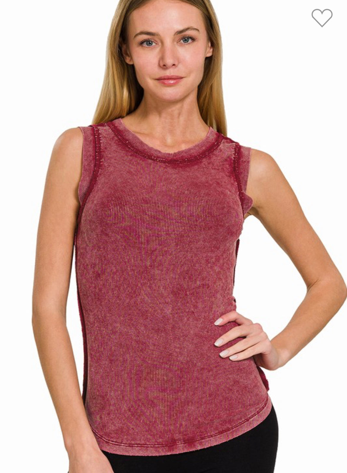 Acid Washed Ribbed Tank