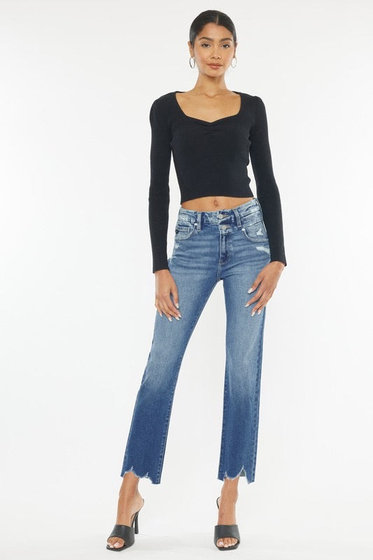 Kancan High Rise Slim Straight Jeans
