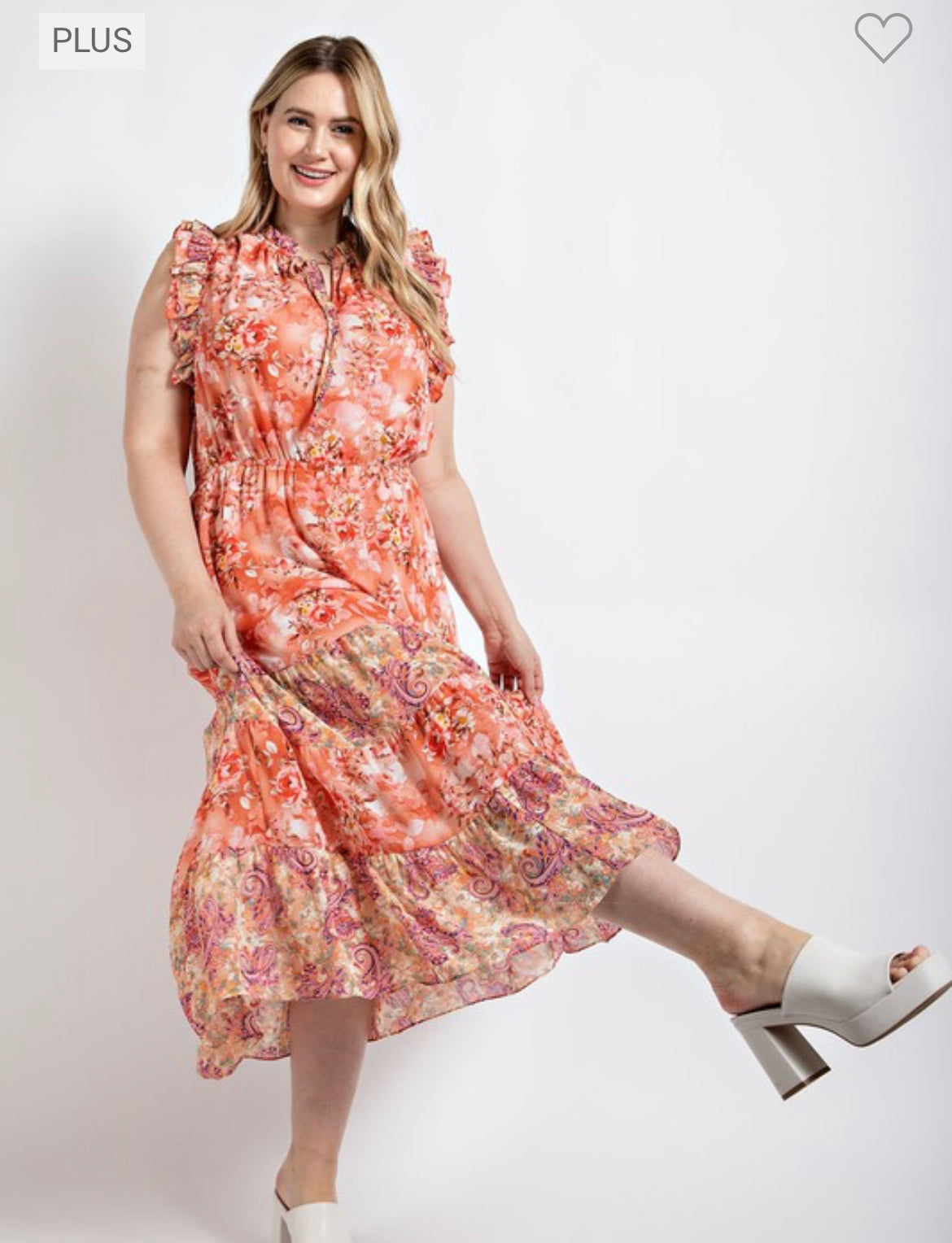 Curvy Floral Tiered Sun Dress