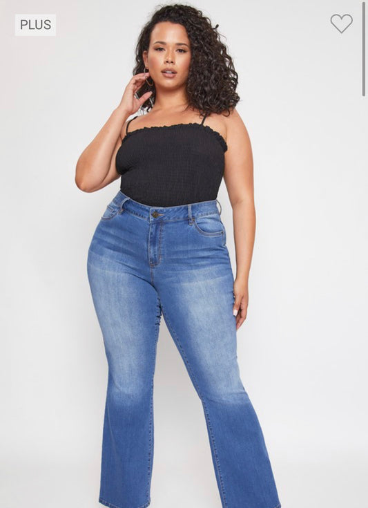 Curvy Hyper Stretch High Rise Flare