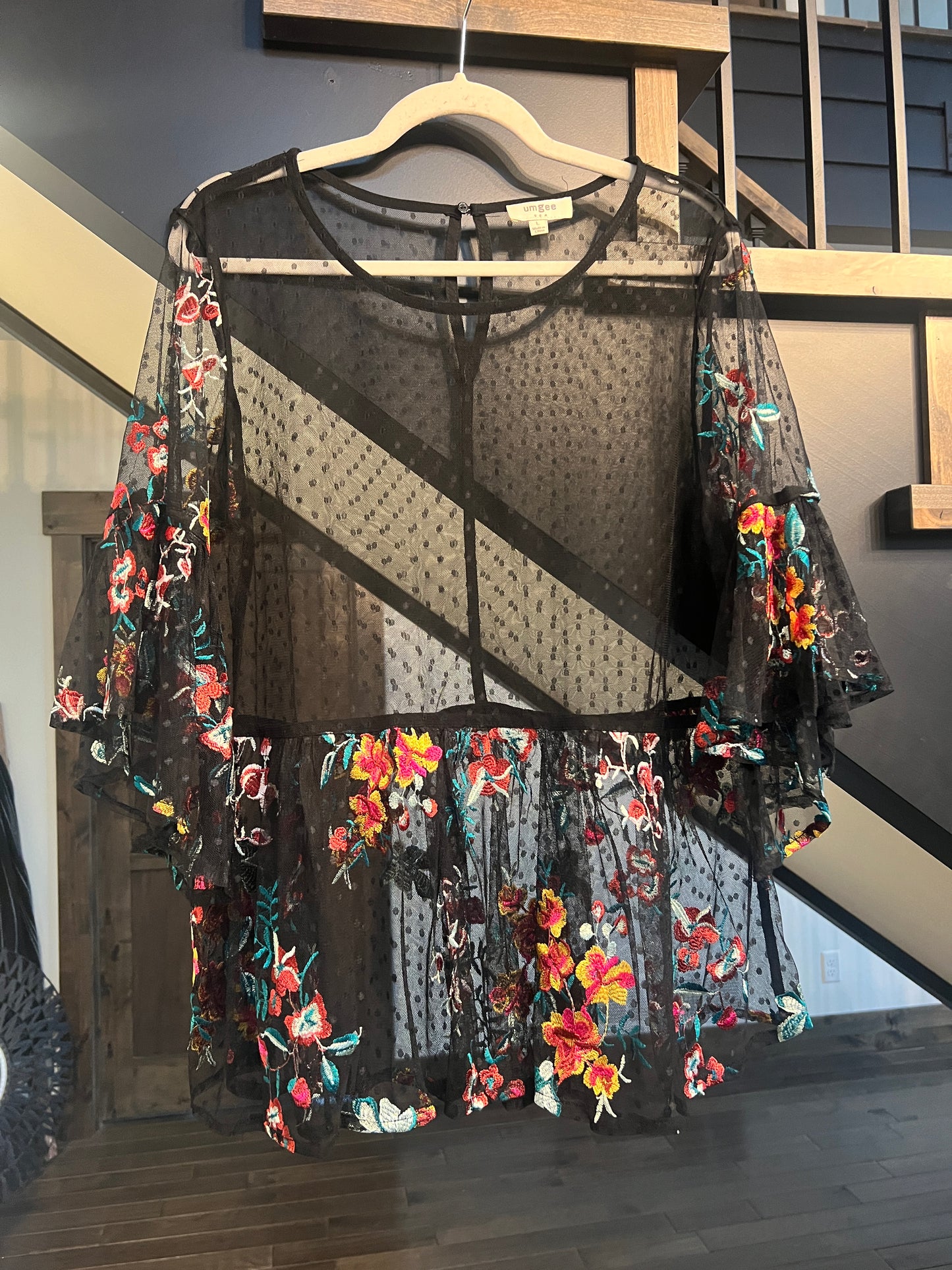 Sheer Floral Top