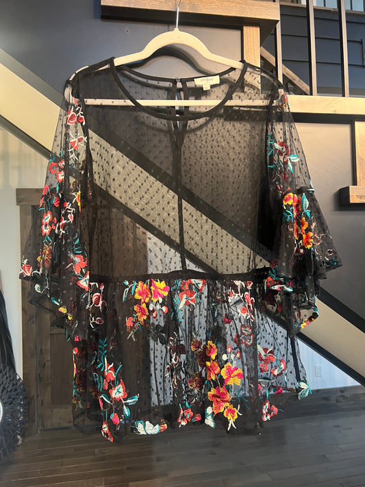 Sheer Floral Top