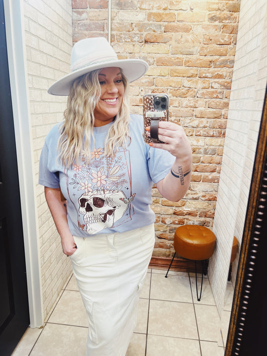 Floral Skeleton Graphic Tee